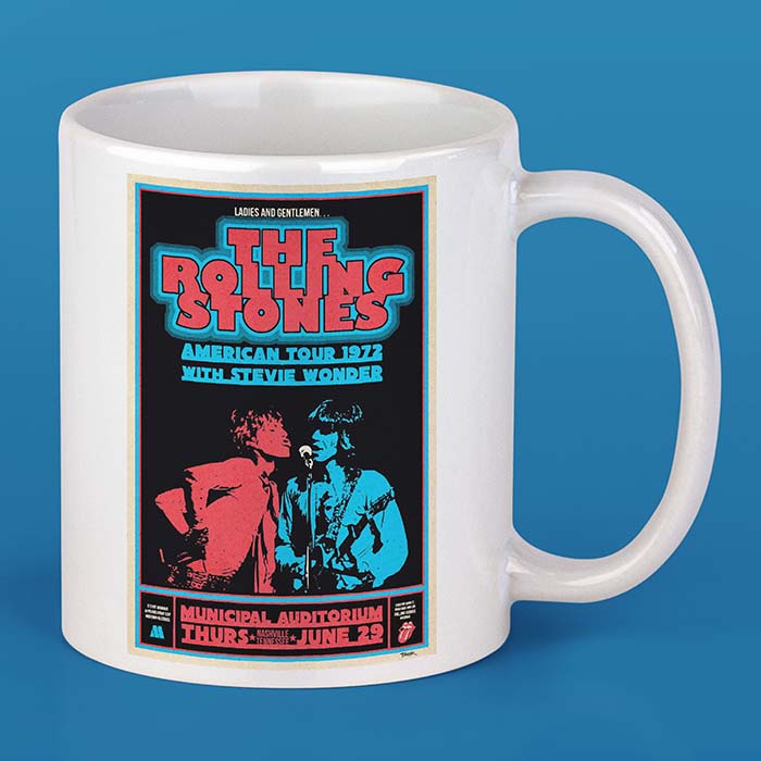 Rolling Stones 1972 Tour Poster in Gelas Keramik Mug