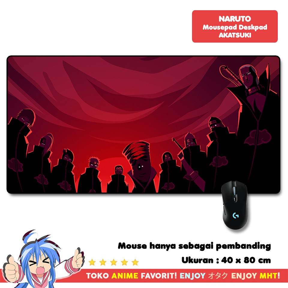 Mousepad Anime Gaming Deskpad Anime Naruto Akatsuki