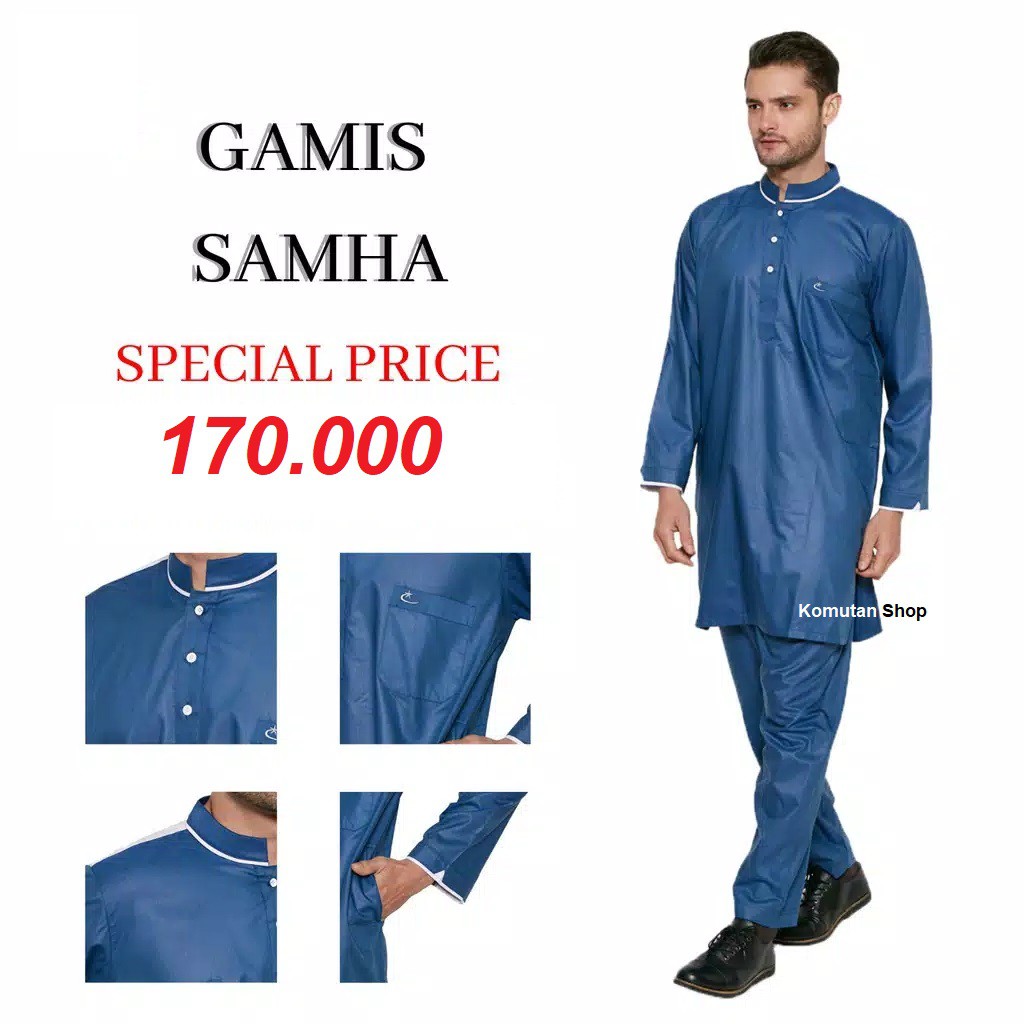 Setelan Gamis Pria Samha / Setelan Baju Koko dan Kurta / Jubah Jumbo / Gamis Al Isra