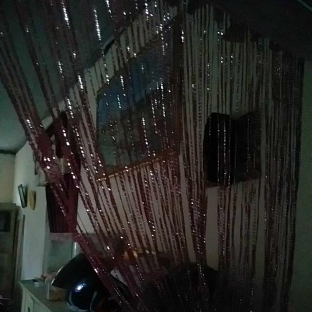 Tirai Benang Gliter Polos