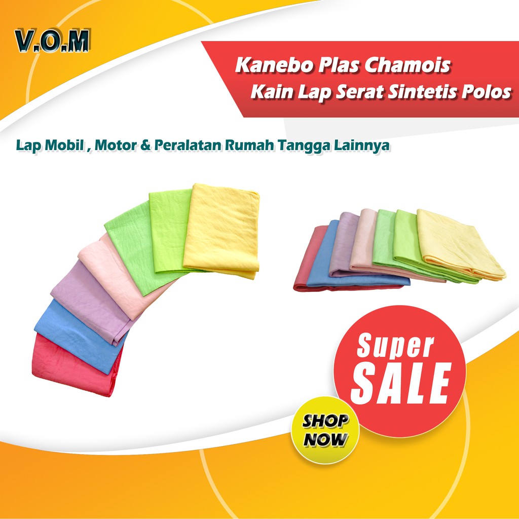 VOM Kanebo Plas Chamois / Kain Lap Serat Sintetis Polos / Refill - 0124