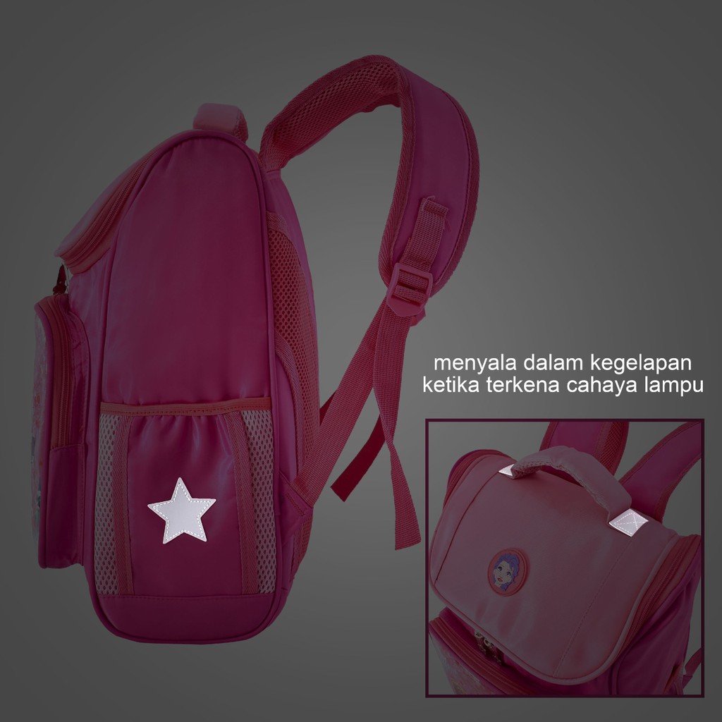 (RF) Tas Anak Sekolah Cartoon 203-14 Girls Tas Anak Double Decker Motif LOL,Unicorn,Frozen