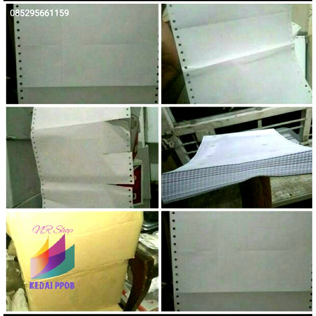 Kertas Continuous Dibagi 4 Polos 1 Ply Eceran Shopee Indonesia