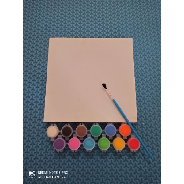 

Mi kanvas lukis/set cat 12 warna + 1 kuas painting set