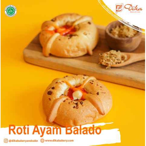 Roti Ayam Balado Dika bakery