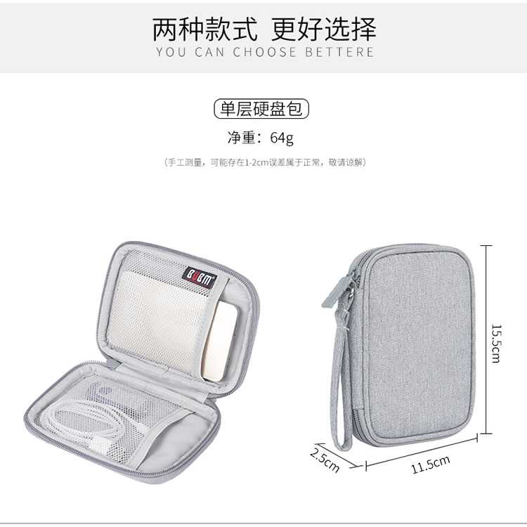 IDN TECH - BUBM Tas Gadget Organizer HDD 2.5 Inch - QSD-MYB (ORIGINAL)