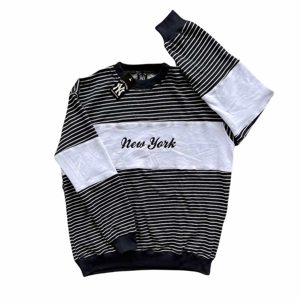 Jaket Sweater Sweater NY STRIPED – Fashion Trendy Casual Unisex Good Brand Quality 99% Realpict