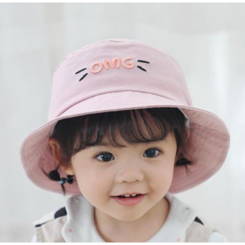 MetaCollections TOPI ANAK BUCKET OMG - TOPI BALITA UNISEX BUCKET BORDIR OMG-3