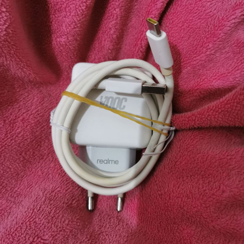 Charger Realme 5pro dan XT 20watt Vooc Copotan Bekas Original