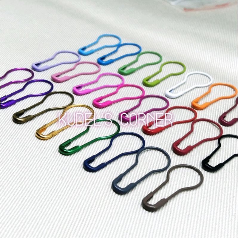 20pcs peniti bohlam mix warna anti nyangkut/peniti hijab/kait masker/