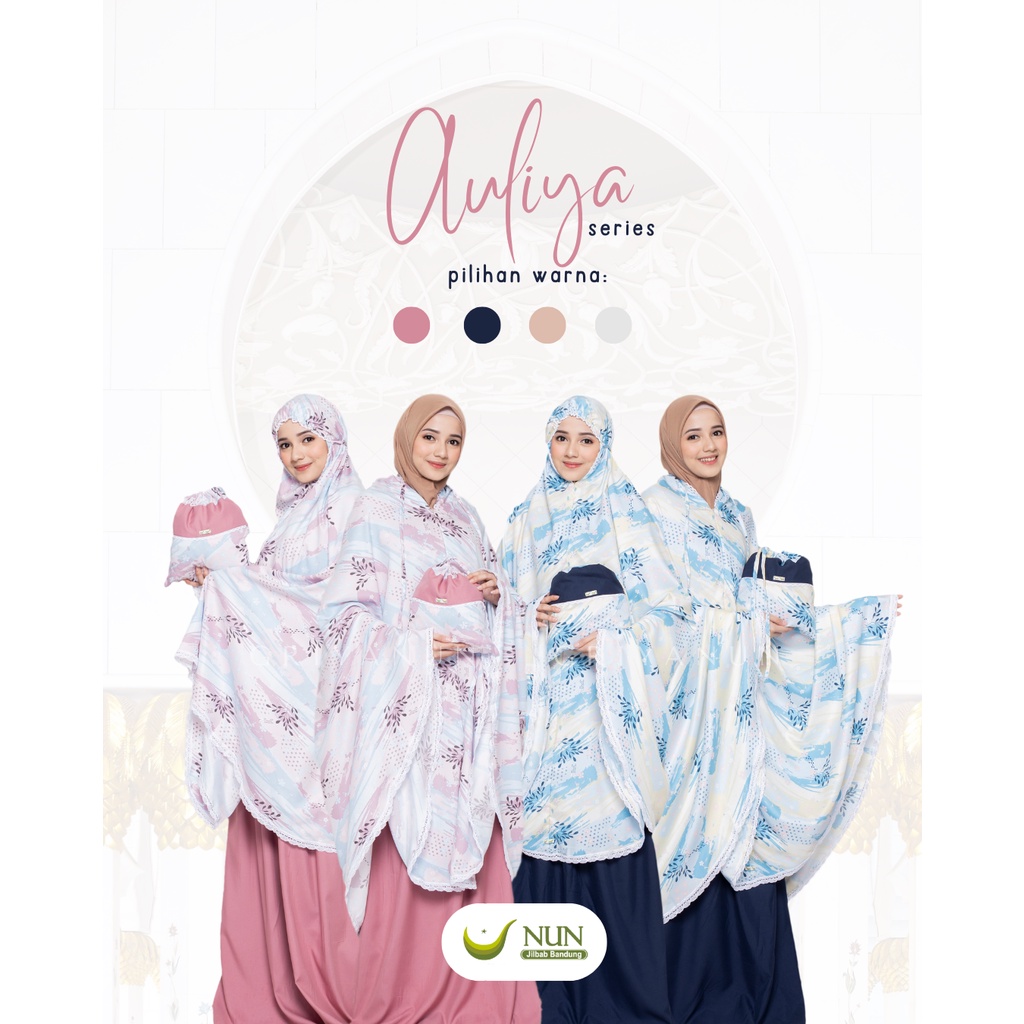 MUKENA AULIA NEW MOTIF BY NUN JILBAB / MUKENA PREMIUM / MUKENA MAXMARA / MUKENA MOTIF  / MUKENA 2 IN