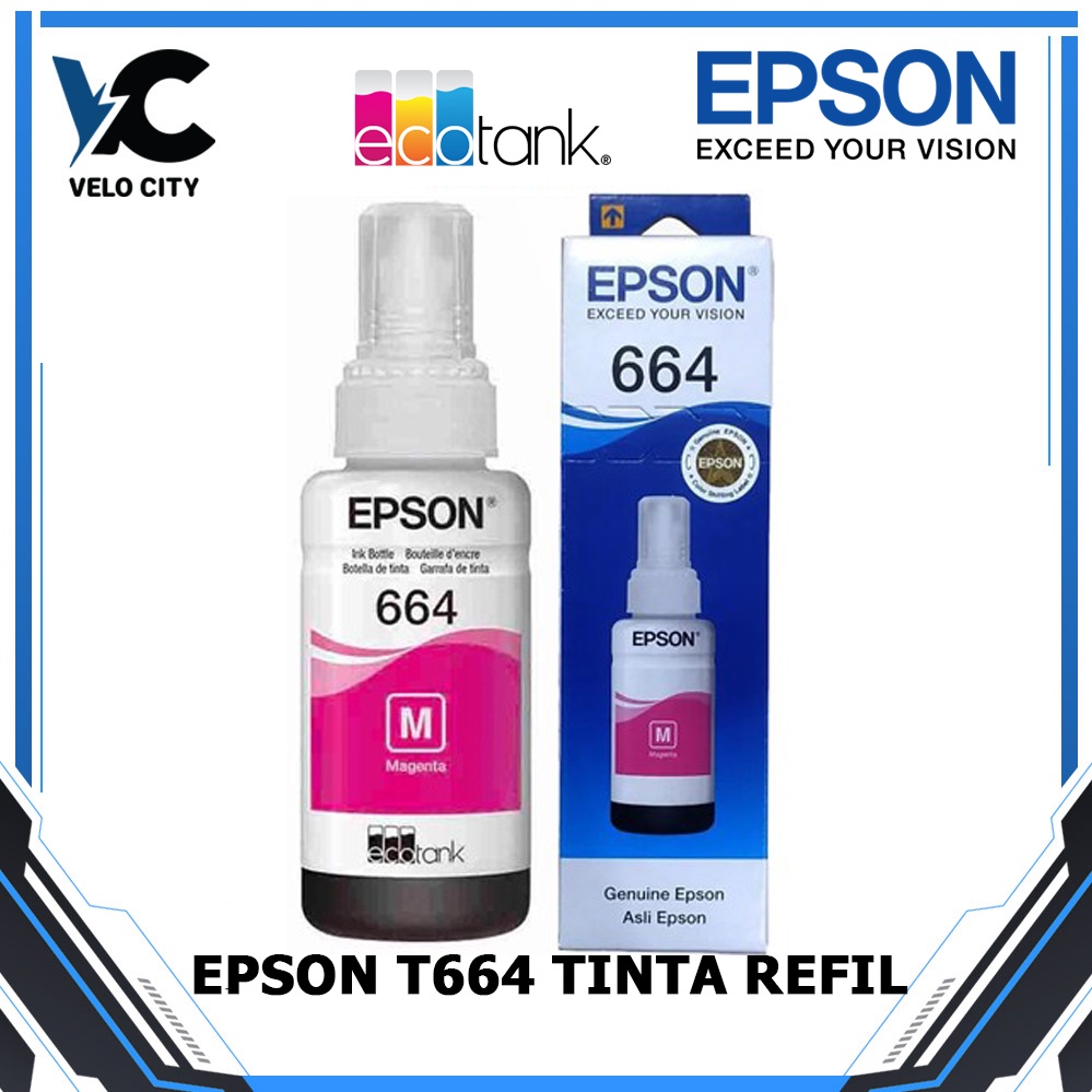 Tinta EPSON Refill T664 Original Printer L120 L210 L310 L360