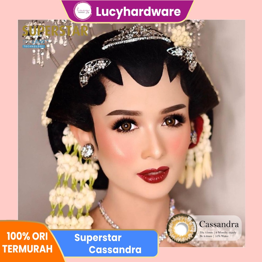 [PILIH LOKAL] BUY 1 FREE 6 ITEM Superstar Cassandra softlens warna premium bulanan