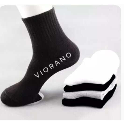 Kaos Kaki Polos Di Atas Mata Kaki Bahan Tebal Hitam Putih Smu Kerja / Kaus Kaki Unisex Business Men Socks Pendek All Size Murah Bisa Untuk Cewek Cowok Olahraga Sekolah