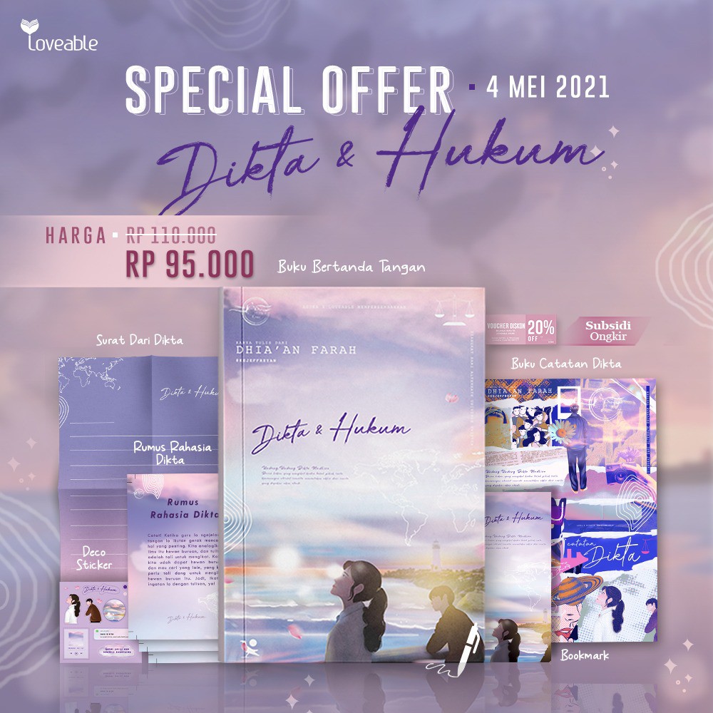 Ready Paket Hukum Novel Dikta dan Hukum - Dhia'an Farah ...