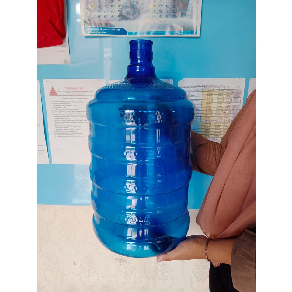 GALON PET KOSONG WARNA BIRU GELAP 19 LITER