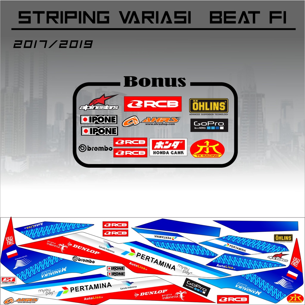 Striping Beat Variasi Stiker Beat Mandali