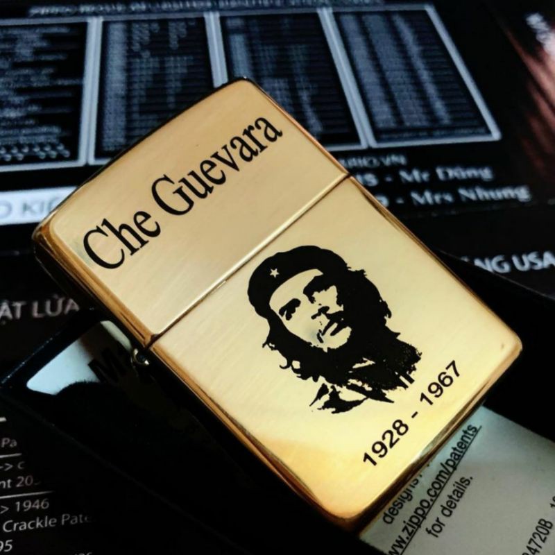 ZIPPO GOLD CHROME CHE GUEVARA DESIGN SUPER PREMIUM QUALITY MIRROR LIMITED EDITION CUSTOM