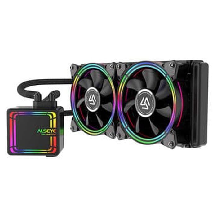 Alseye HALO H240 Liquid CPU Cooler Fan RGB Fan Casing 2 Pcs 12cm