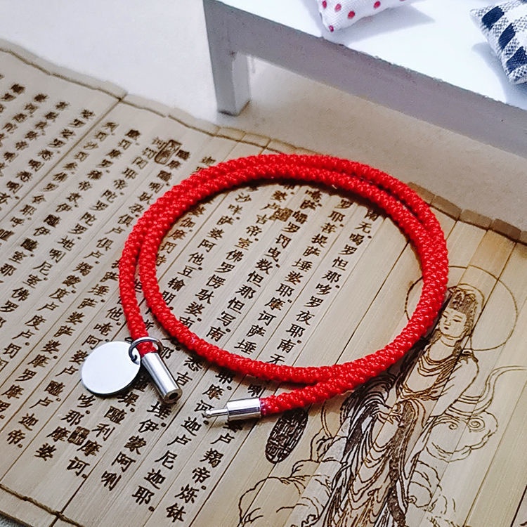 Baru gaya Korea mahasiswa beberapa pacar gelang sederhana merah tali kepang Tahun Kerbau Tahun lahir