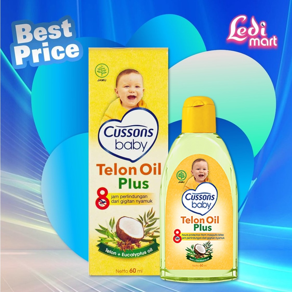 ORIGINAL Cussons Baby Telon Oil Plus 60ml BPOM / Cusson Minyak Telon Bayi / LEDI MART