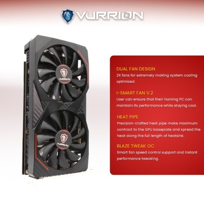 VGA Vurrion Radeon RX 6500 XT 4GB GDDR6 Blaze GAMING VGA ORI