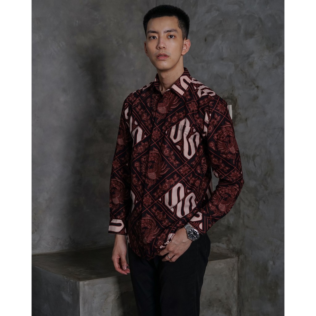 Kemeja Batik/Hem Batik Pria | Lengan Panjang | Slim Fit | Batik Pria Solo | Batik Kantor | Adinata