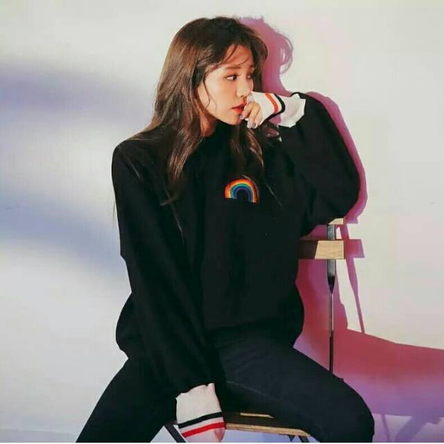 SWEATER/BAJU KEKINIAN/BAJU WANITA MURAH/Rainbow sweater