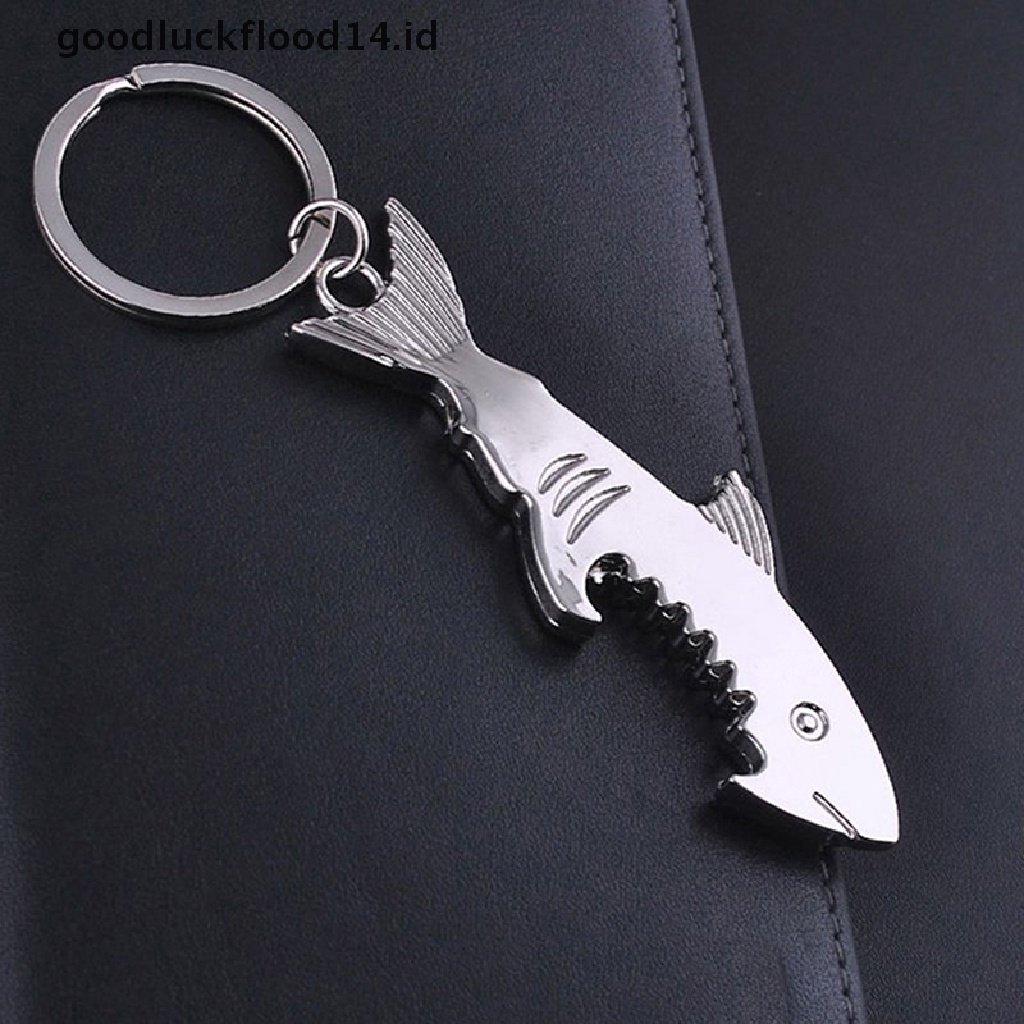 [OOID] 1x Hot Metal Big Shark Beer Bottle Opener Keychain Keyring Keyfob Creative Gift ID