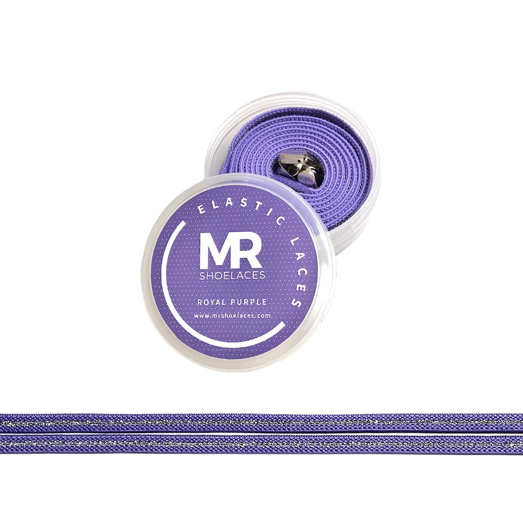 MR Shoelaces PR02 Elastic Royal Purple Tali Sepatu Flat Elastis 80cm 100cm 120cm 150cm