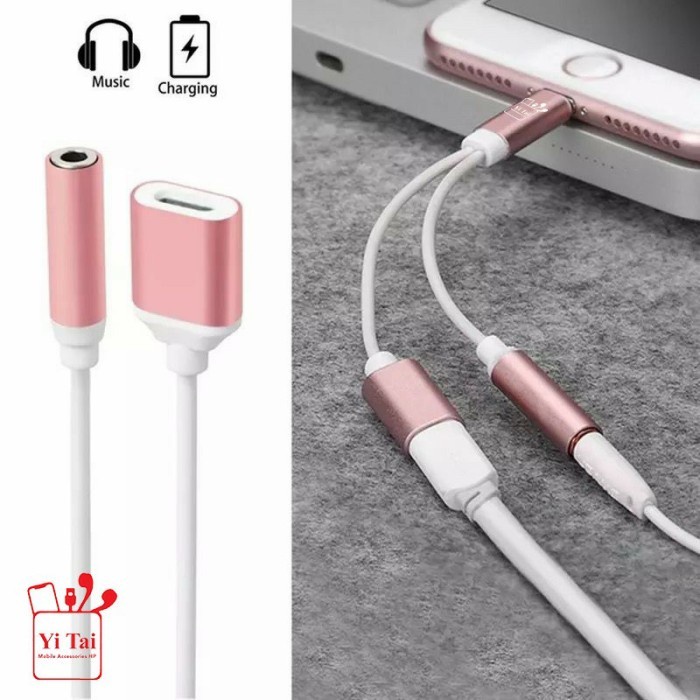 Splitter Usb Type C Adapter Convertor 2 IN1 3.5 YI TAI Audio Charging