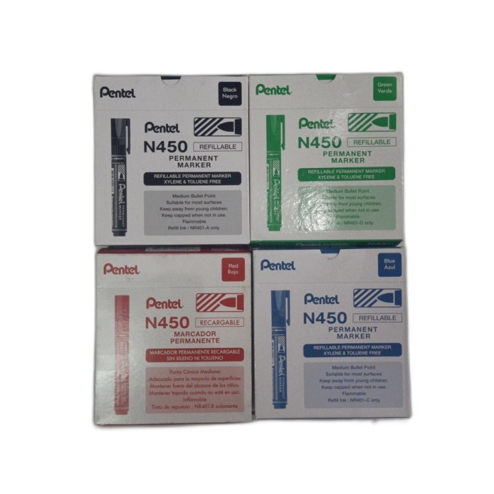 

Spidol Permanen Pentel N450 / 1 Pack Isi 12 Pcs