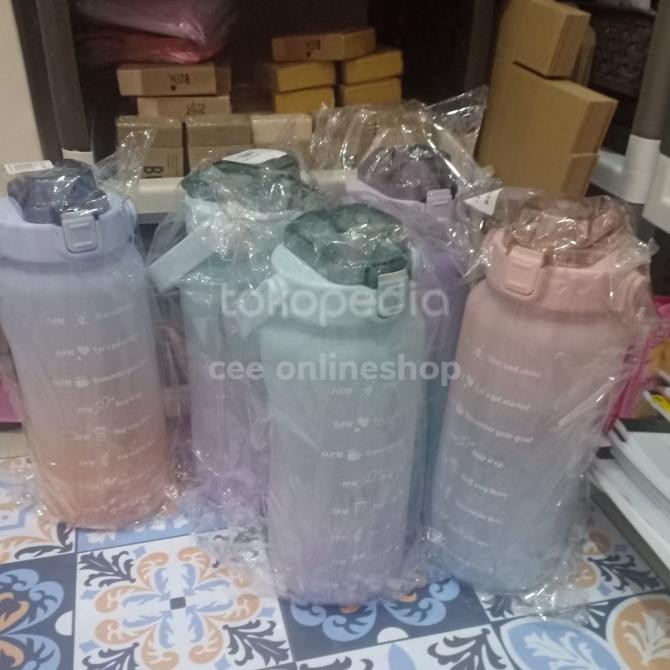 Botol Minum Pastel Jumbo 2L Seperti Quifit ---Termurah---