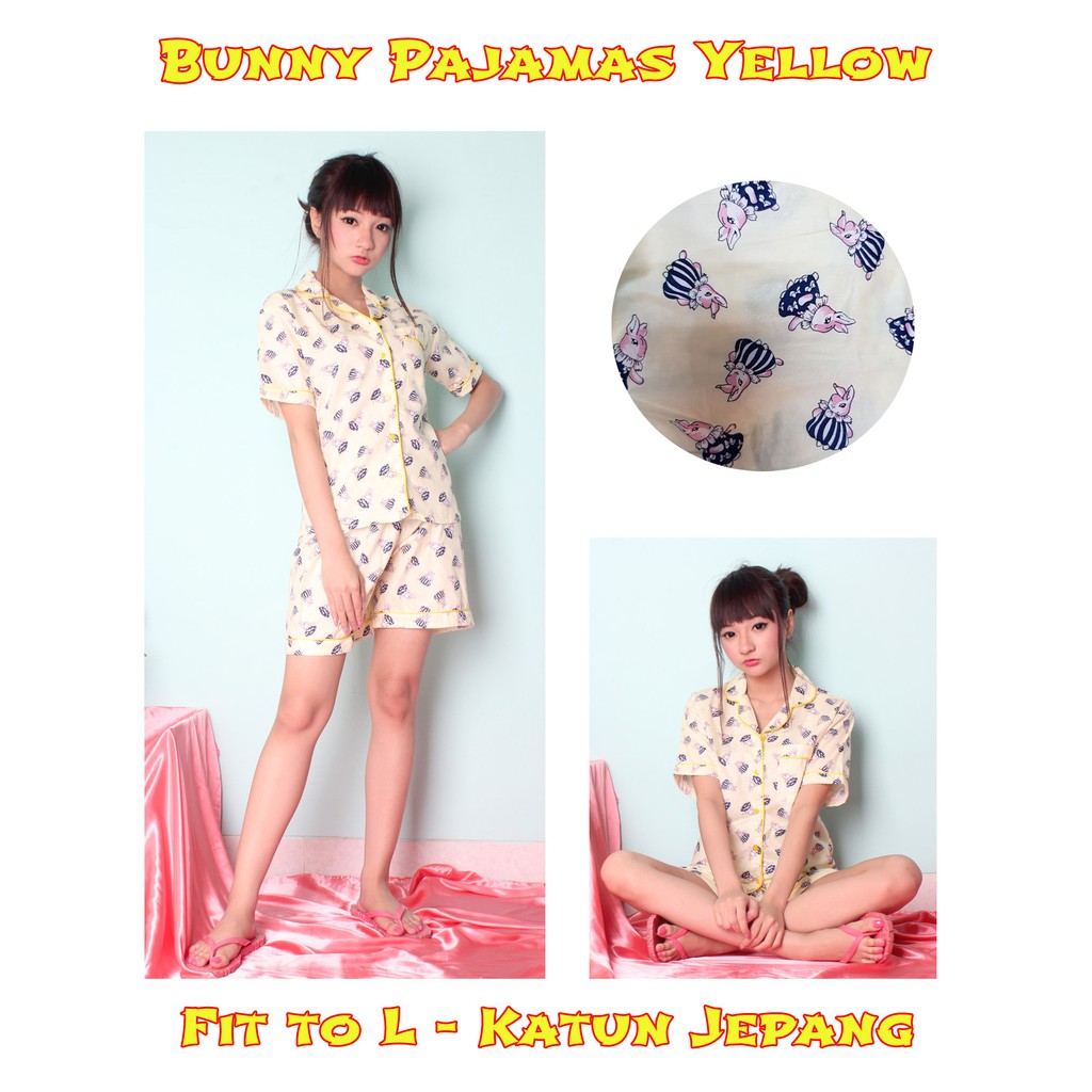 Bunny Piyama Pendek - Grosir Piyama dewasa - Grosir Baju Tidur Wanita