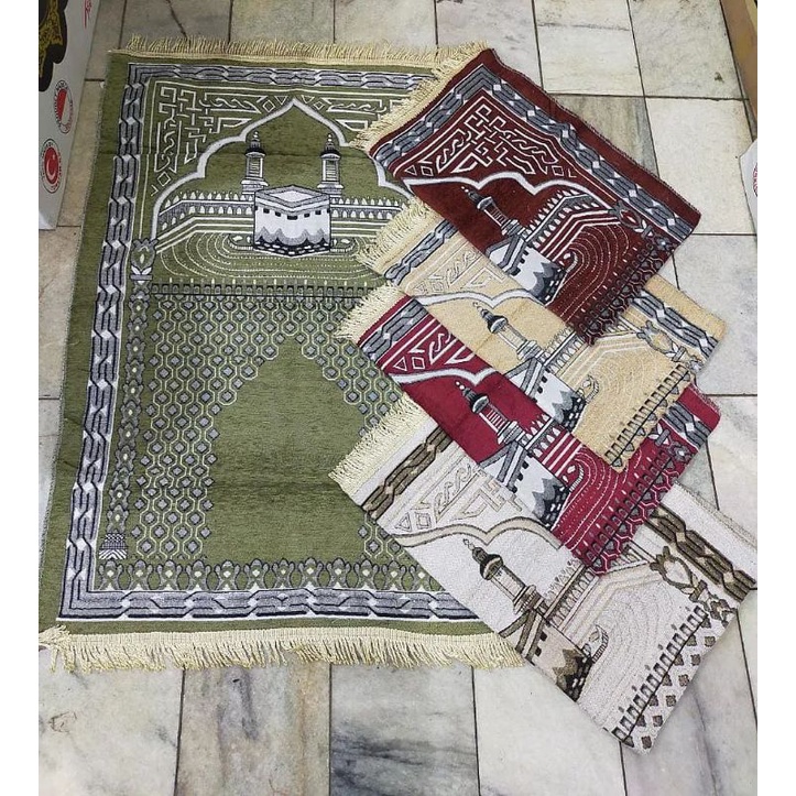 SAJADAH RAJUT / SAJADAH TAMBANG JS Sajadah Turki Rajut sajadah tipis ukuran 70x110cm rumbai tambang
