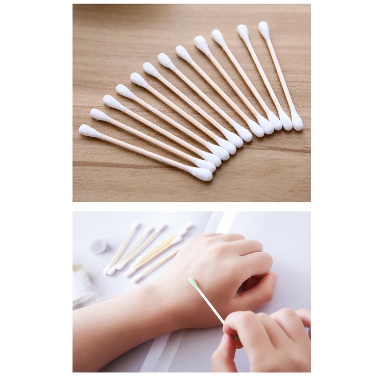 (BOW) Cotton Bud Kapas untuk Telinga 1 Pack isi 100pcs 0A0G38