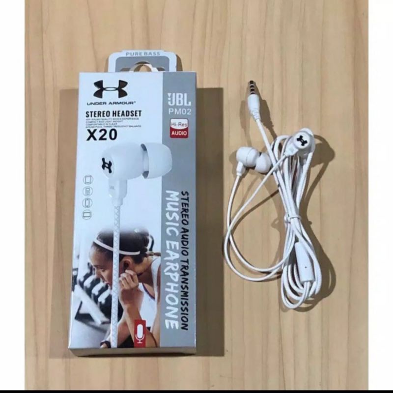 Earphone JBL X20/Hf Handsfree Headset JBL X20 Stereo Audio Transmission Music