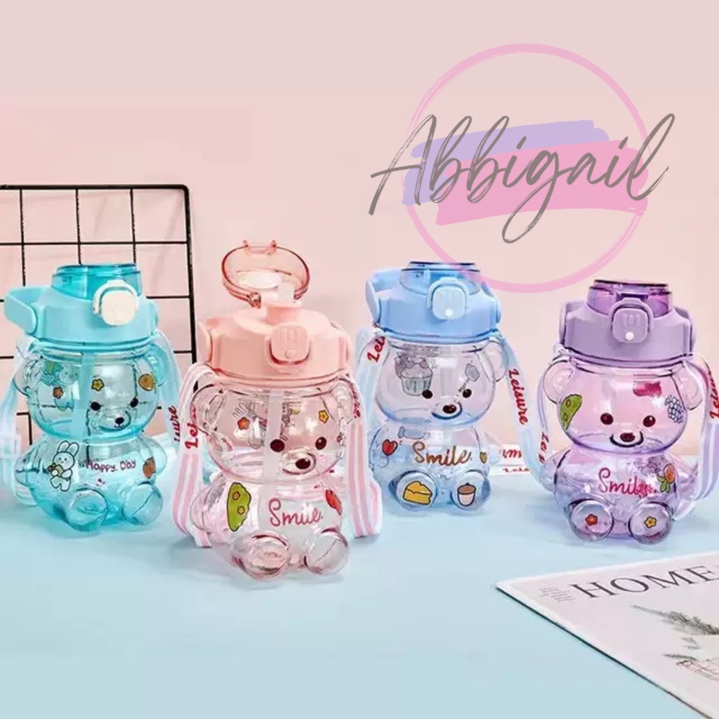 𝘈𝘉𝘎✰ Botol Minum Anak / Botol Minum Bayi Motif Beruang / Botol Gemoy 1,4 Liter Transparant BPA FREE Anti Tumpah 1219