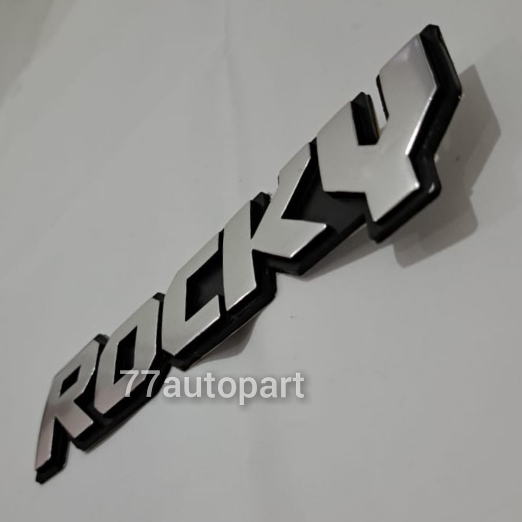 emblem logo mobil tulisan rocky kecil