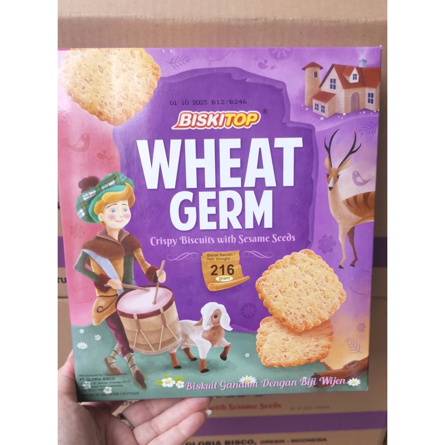 

BISKITOP WHEATGERM SESAME 216gr / Biscuit Lebaran/ Biskuit Natal