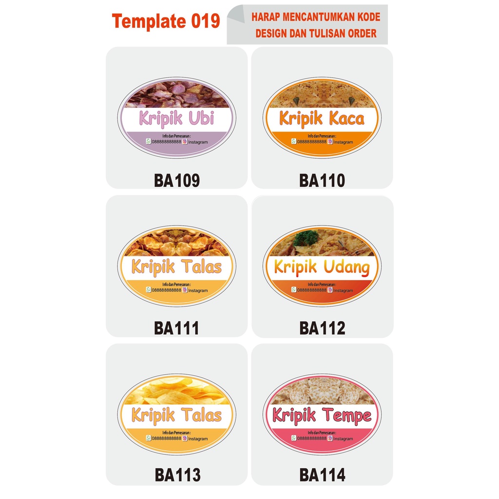 

Cetak Stiker Label Oval