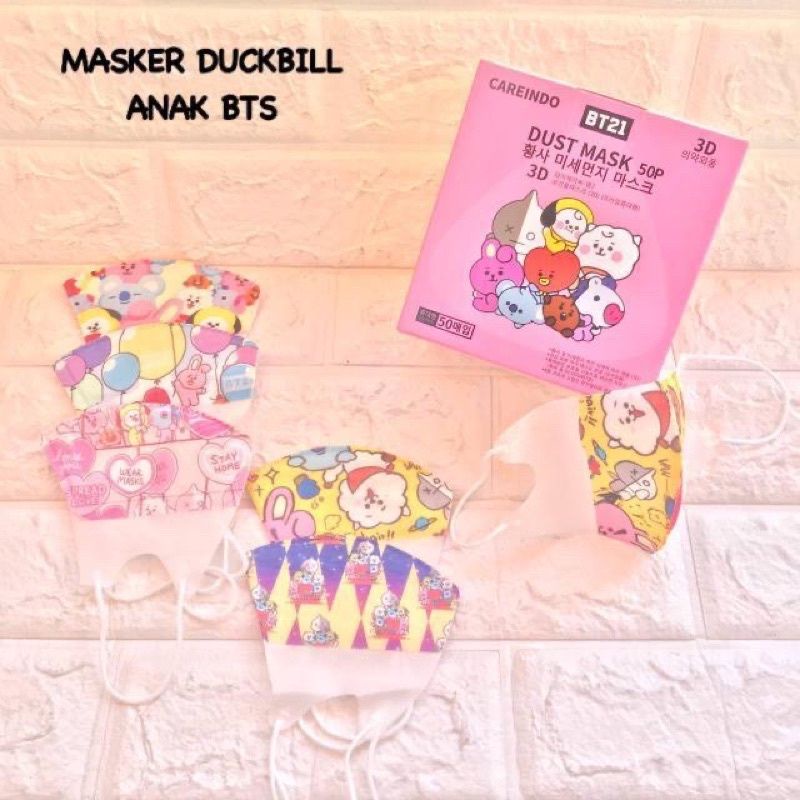 Masker duckbill balita usia 6 bl - 4 th 1 box isi 50 pcs