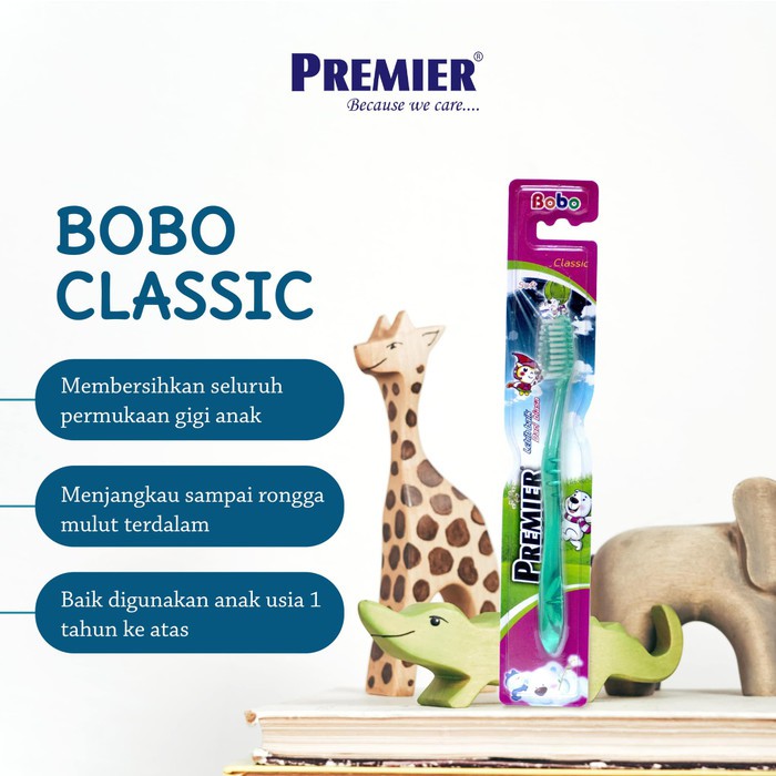 Premier Bobo Classic Toothbrush / Sikat Gigi Premier Bobo 8855