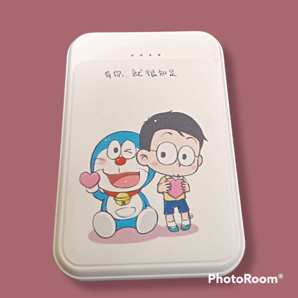 [DORA&amp;NOBITA]POWERBANK MINI KARAKTER 2 USB KAPASITAS 10000MAH MOTIF KARTUN