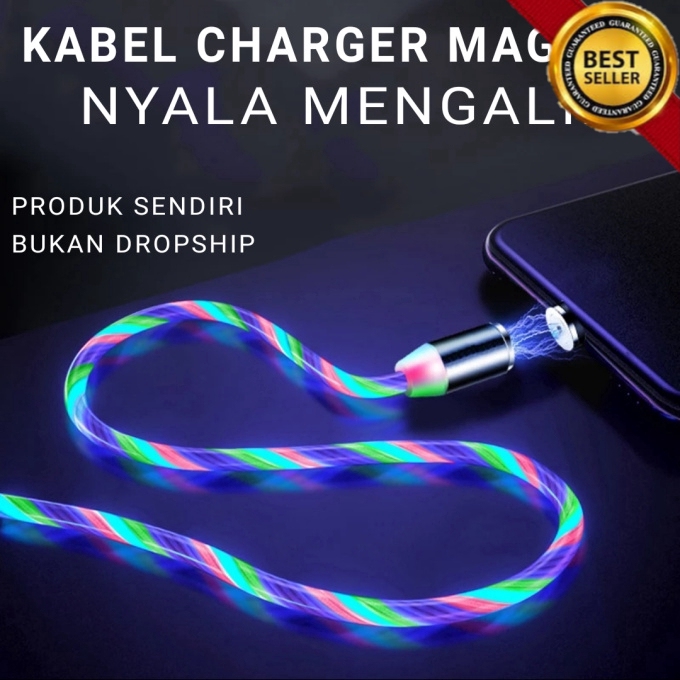 PAKET KABEL CASAN CHARGER HP MAGNET / READY GOJEK GRAB / bisa SAMSUNG XIAOMI APPLE OPPO DLL