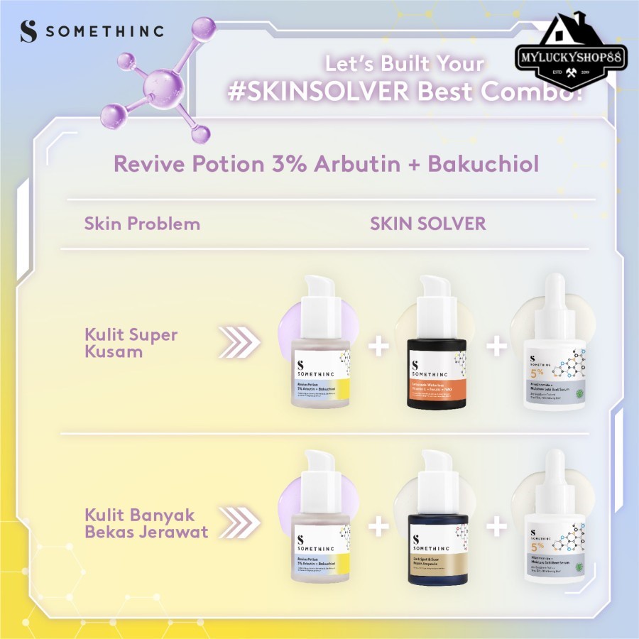 Somethinc Revive Potion 3% Arbutin + Bakuchiol Face Serum Wajah 20 ml