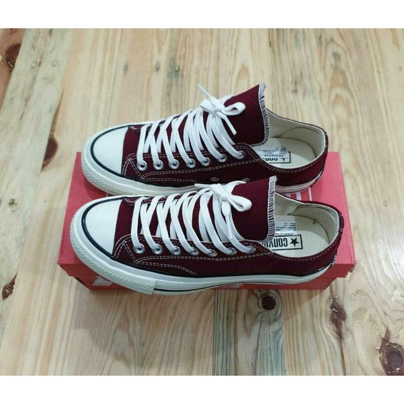 COD] SEPATU SNEAKERS CLASSIC MAROON PENDEK PRIA WANITA SNEAKERS BASIC CLASSIC