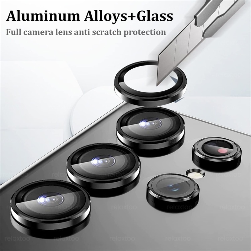 Pelindung Layar Tempered Glass Ring Lens Kamera Samsung Galaxy S22 Ultra