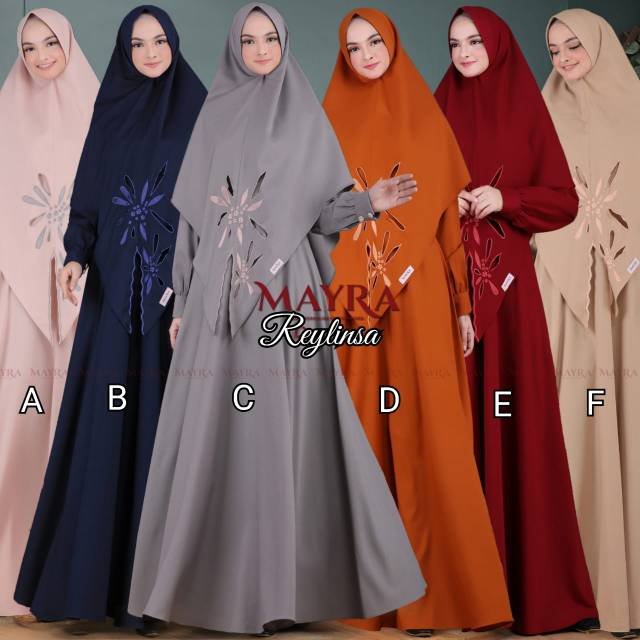 REYLINSA by Mayra Gamis Set Khimar Syari Polos