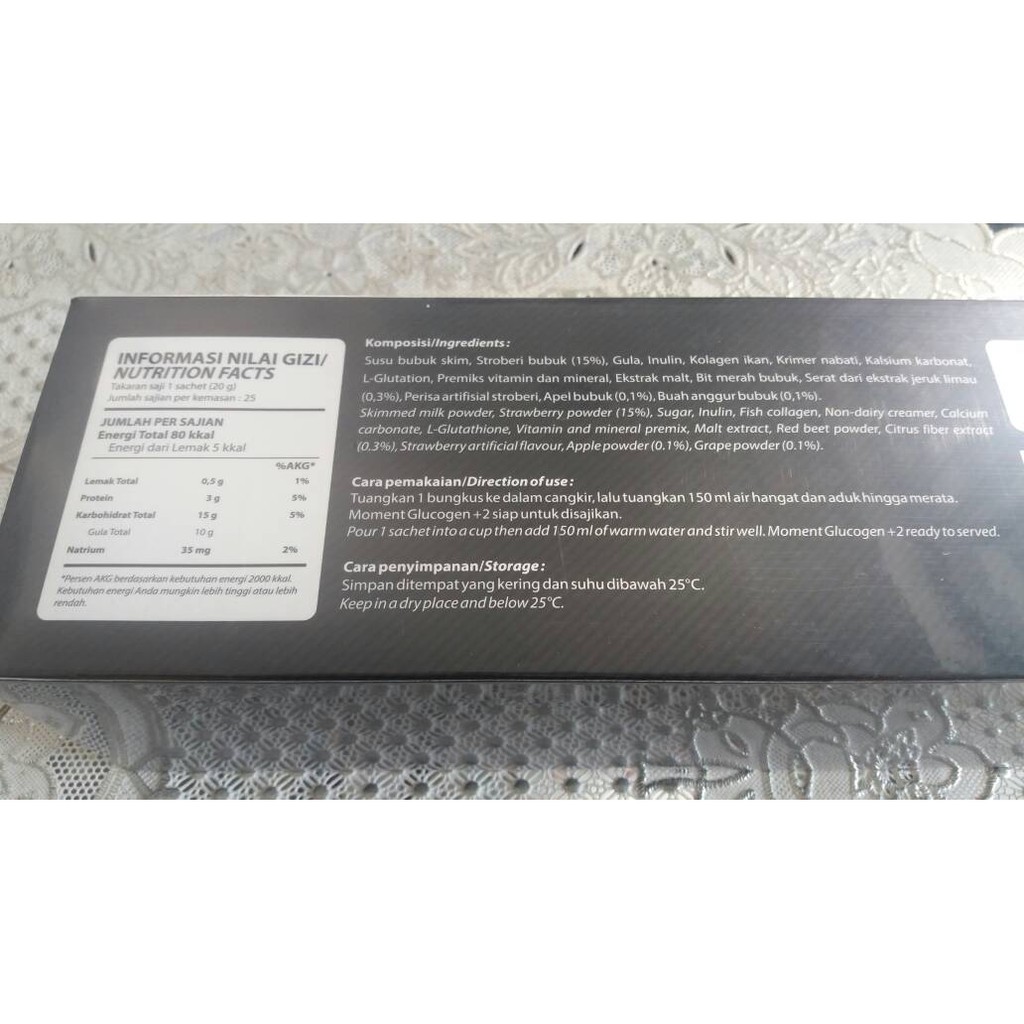 ORIGINAL PRODUK  New Glucogen 2 Rasa Susu dan Stroberi | Moment Glucogen 2 per sachet
